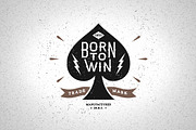 Vintage Label Born To Win