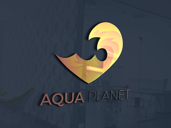 Aqua logo template with waves in Logo Templates - product preview 1