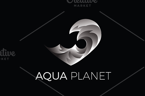 Aqua logo template with waves in Logo Templates - product preview 4