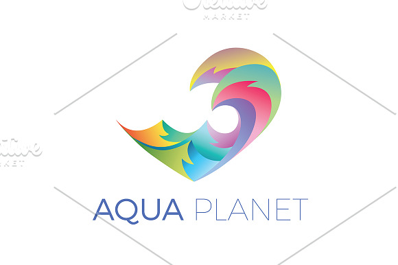 Aqua logo template with waves in Logo Templates - product preview 5