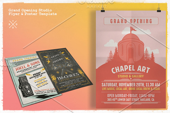 Grand Opening Studio Flyer & Poster in Flyer Templates - product preview 2