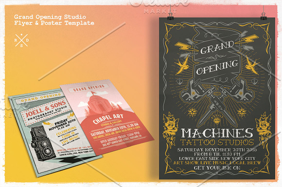 Grand Opening Studio Flyer & Poster in Flyer Templates - product preview 3