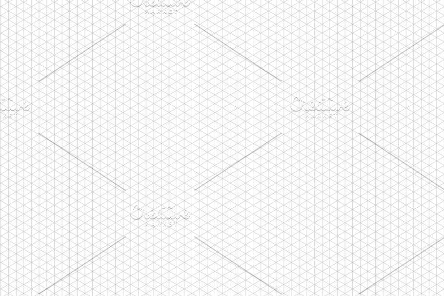 Gray isometric grid on a4 sheet in Patterns - product preview 8