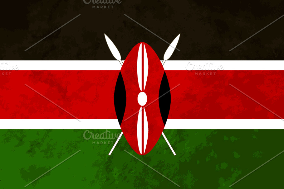 True proportions Kenya flag in Objects - product preview 8