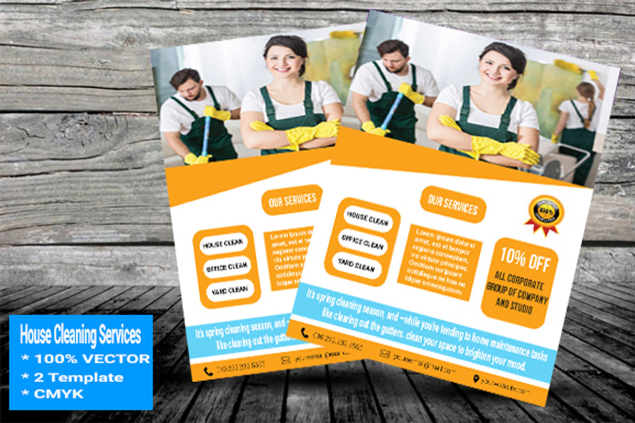 House Cleaning Services Flyer V-01 in Flyer Templates - product preview 8