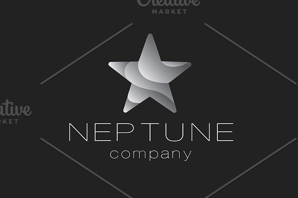 Star with gradient waves - Logo temp in Logo Templates - product preview 3