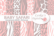 Animal Prints - Baby Pink Safari