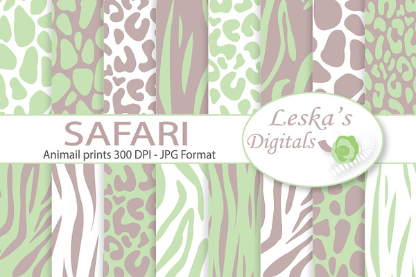 Safari Digital Paper - Animal prints