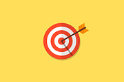 Vector target and arrow icon