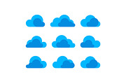 Cloud icon set