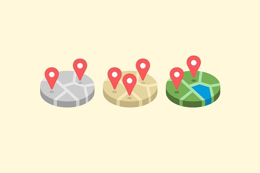 Location map icon set in Cool Icons - product preview 8