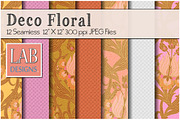 12 Deco Floral Fabric Textures
