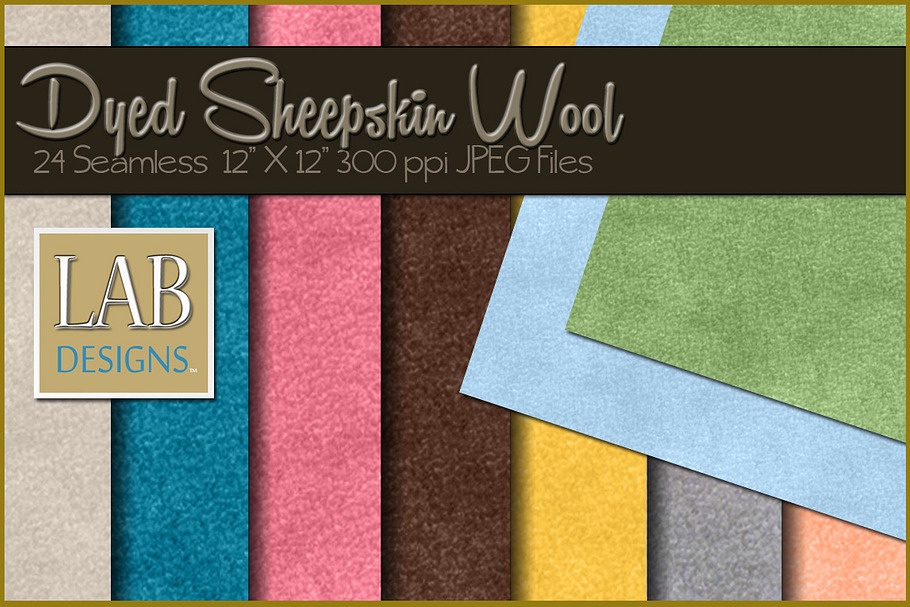 24 Seamless Dyed Sheepskin Textures