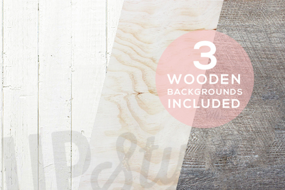 A179 Three Wooden Backgrounds in Product Mockups - product preview 8