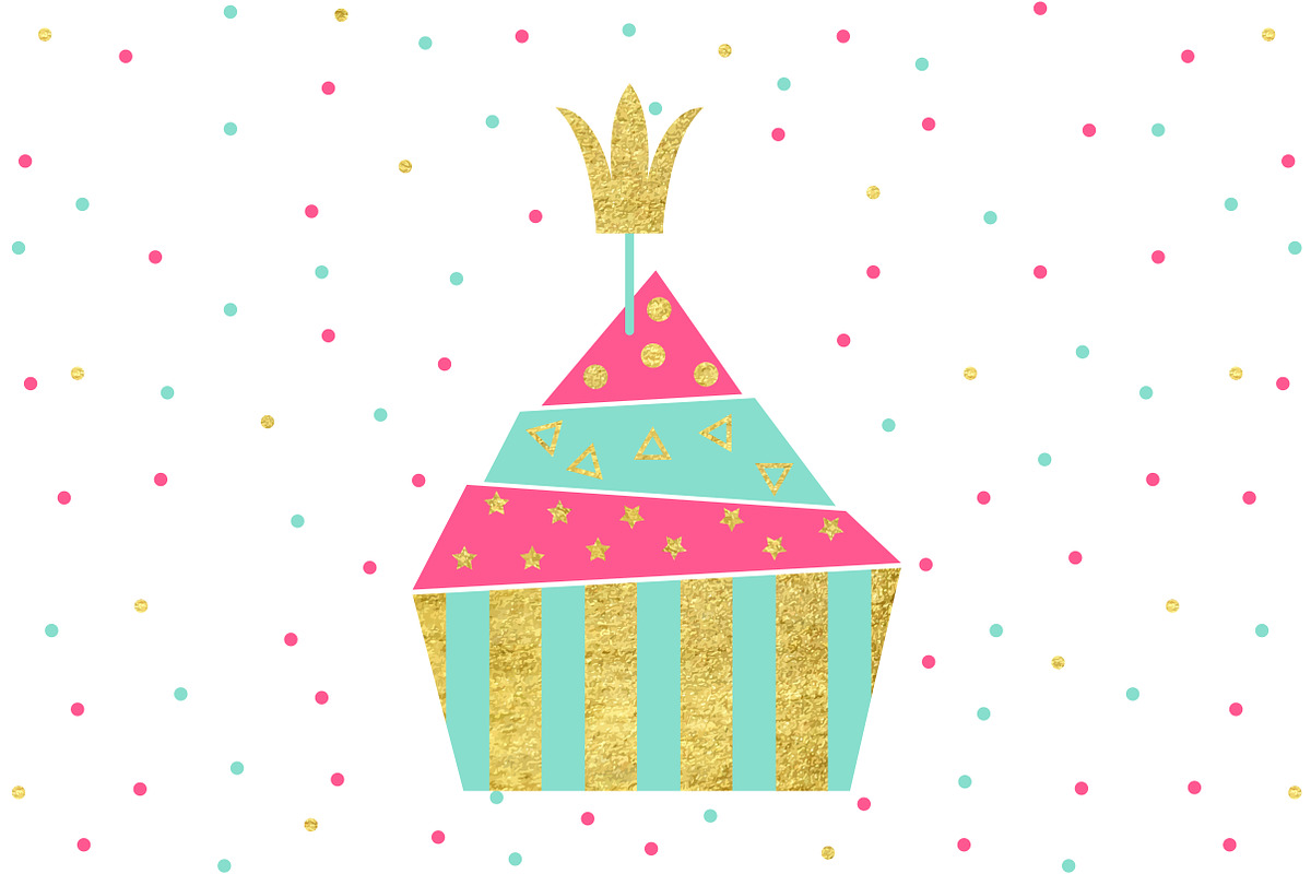 Birthday Cupcake Card in Illustrations - product preview 8