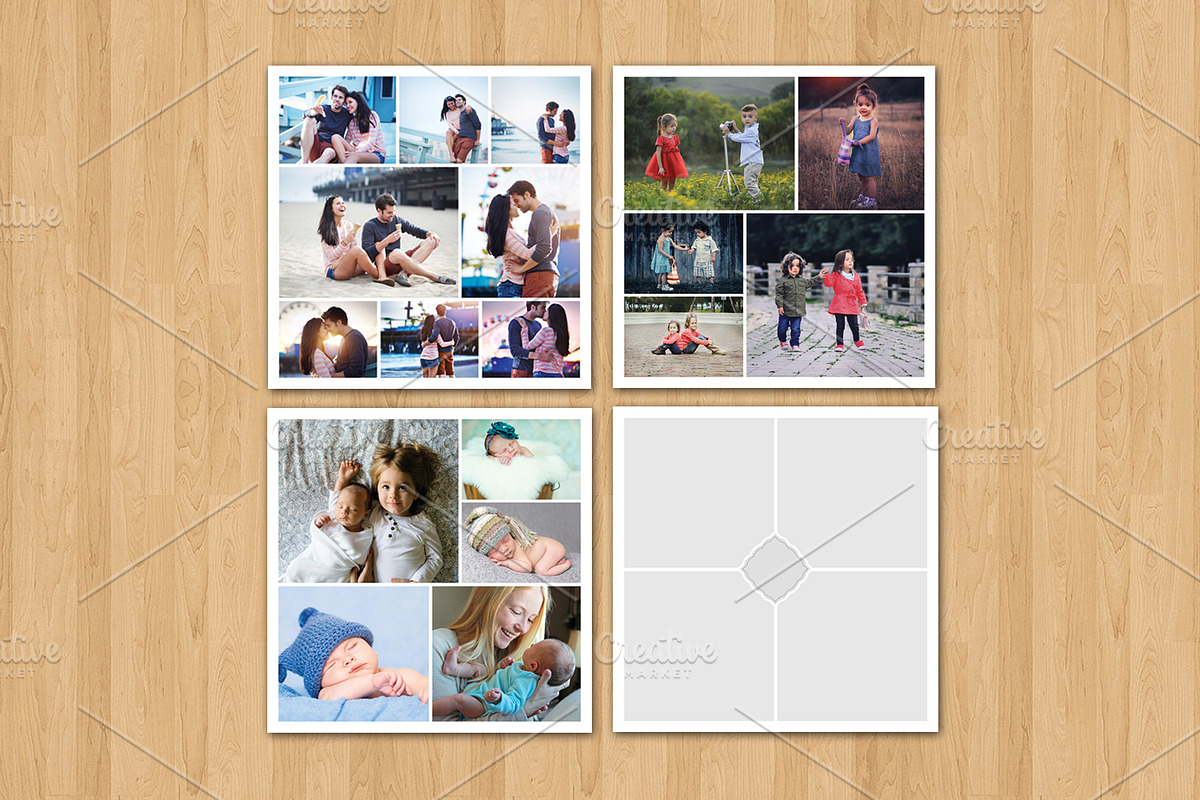20x20 Photo Collage Template-V313 in Flyer Templates - product preview 8