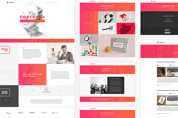 Cortenza - Creative Agency PSD in Landing Page Templates - product preview 2