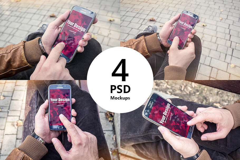 Smartphone PSD Mockups in Hands in Mobile & Web Mockups - product preview 8