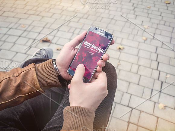 Smartphone PSD Mockups in Hands in Mobile & Web Mockups - product preview 1