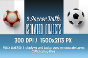 2 Soccer Balls as Isolated Objects