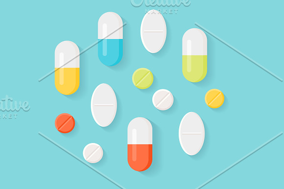 Medicine Pills Illustrations in Illustrations - product preview 2
