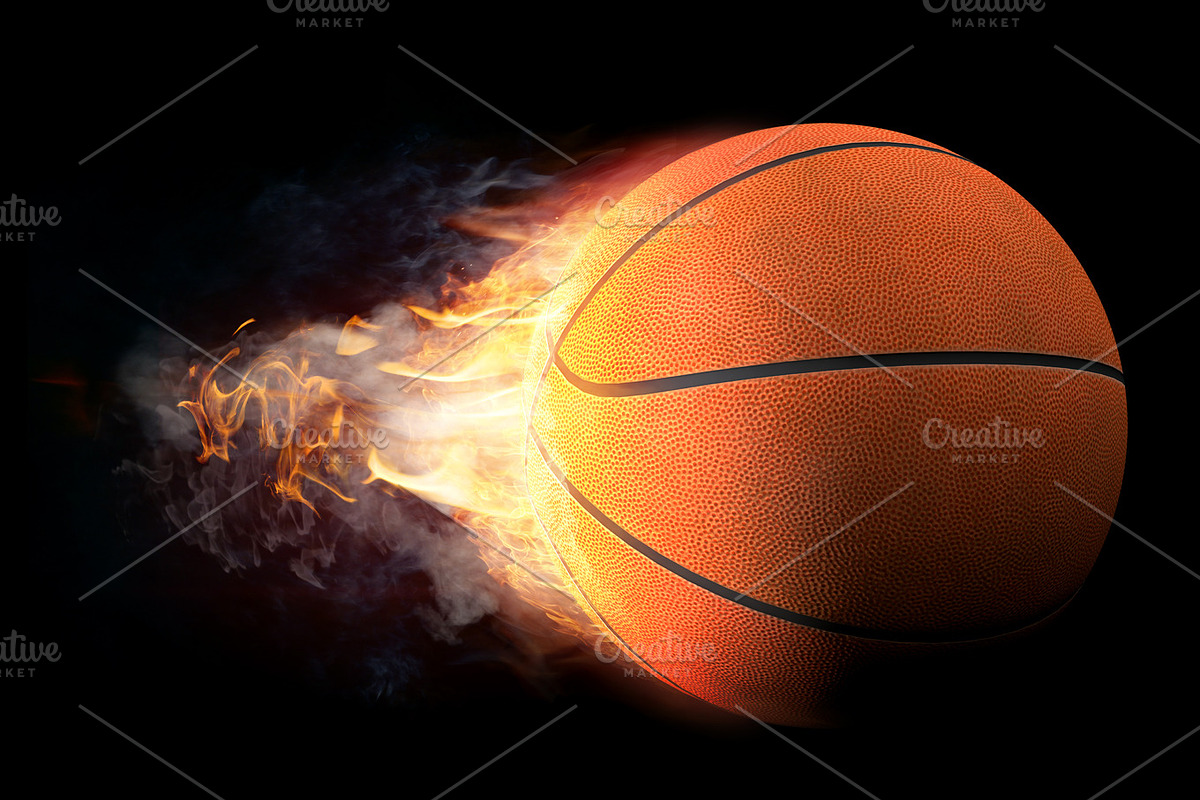 Basketball in Fire in Illustrations - product preview 8