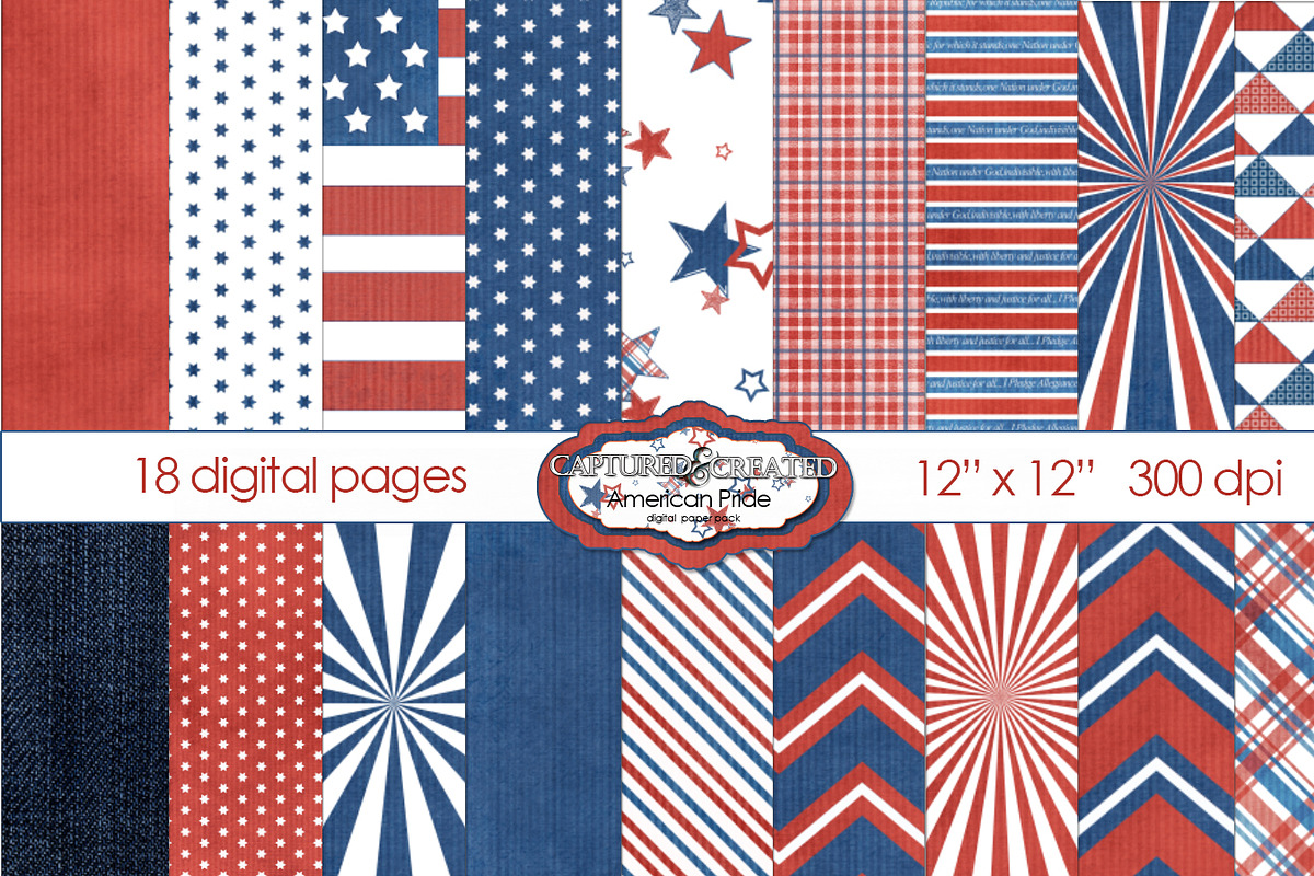 American Pride-Mega Paper Pack in Patterns - product preview 8