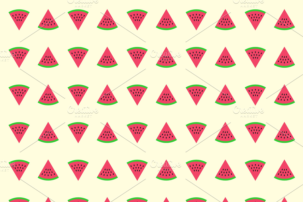 Watermelon slices pattern in Patterns - product preview 8