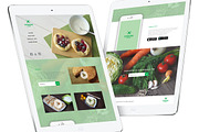 Cooking guide web PSD template
