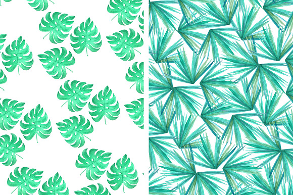 Tropical Floral Seamless Patterns in Patterns - product preview 2