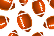 Rugby balls on white pattern