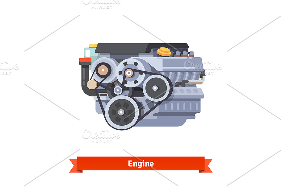 Modern car internal engine
