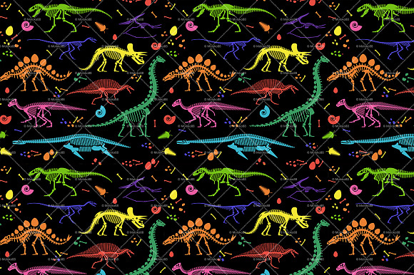 Collection of Dinosaur Skeletons  in Illustrations - product preview 2