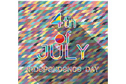 4th July with pattern background
