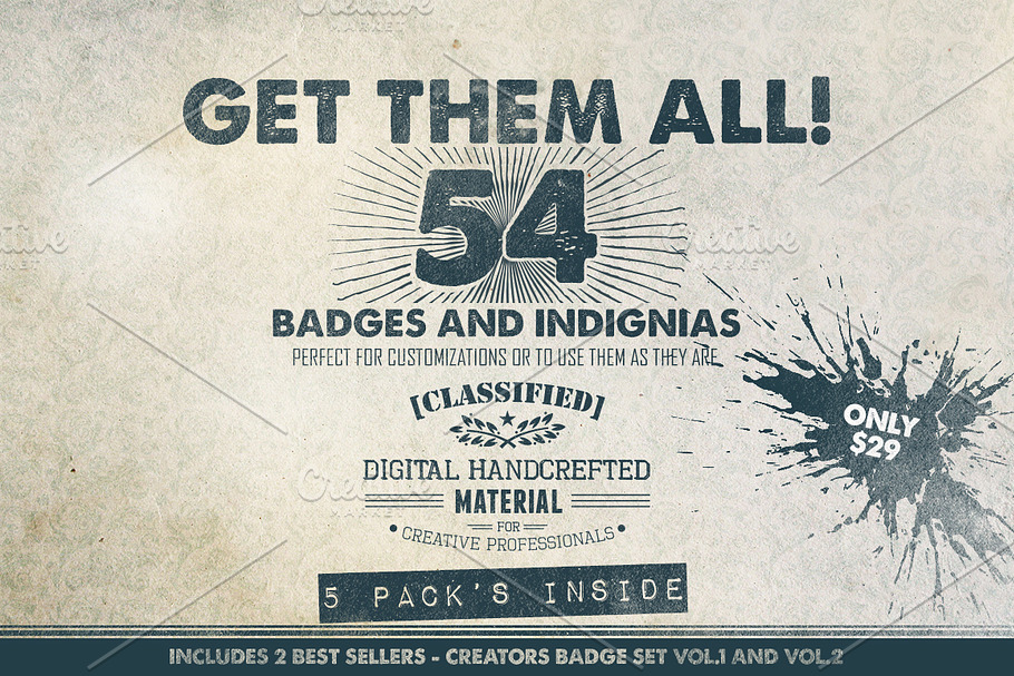 Get Them All - 54 Badges (Bundle)