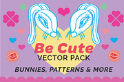 Be Cute Bunny Vector Pack