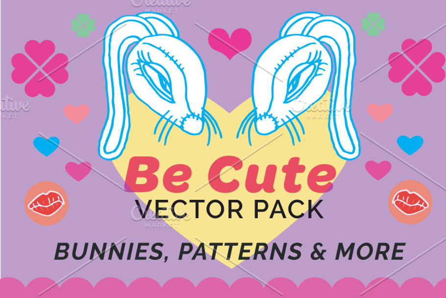 Be Cute Bunny Vector Pack