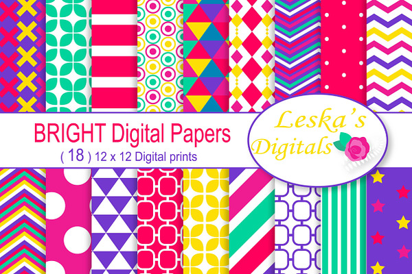 Bright Digital Paper Patterns