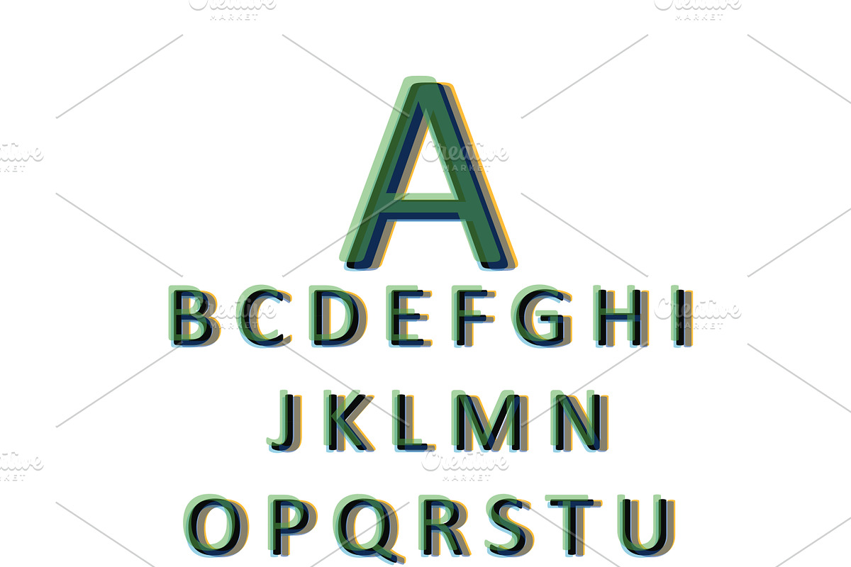 3D font green vector in Graphics - product preview 8