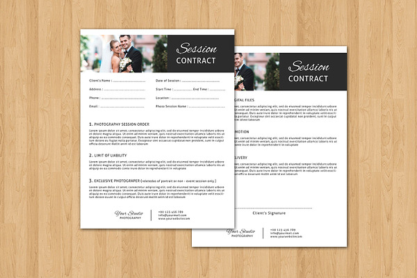 Session Contract form template -V318