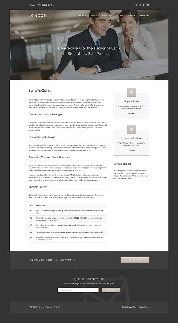 Real Estate WordPress WPCasa London in WordPress Business Themes - product preview 4