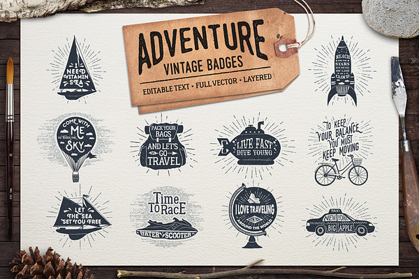Adventure Vintage Badges (part 2)