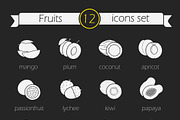 Fruits icons. Vector