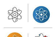 Atom icon. Vector