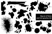 Big set of blots and ink splashes #2