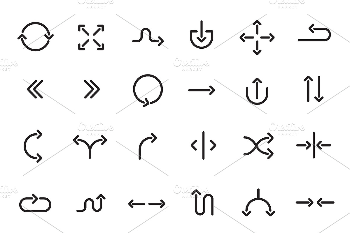 Navigation arrows icons. Vector in Graphics - product preview 8