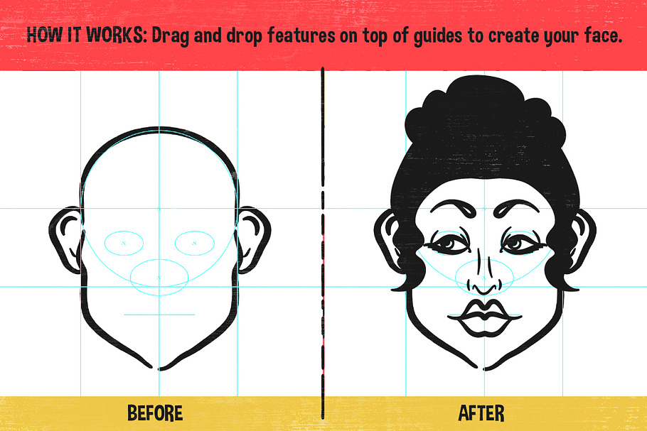Cartoon Face Maker 2 | Custom-Designed Illustrations ~ Creative Market