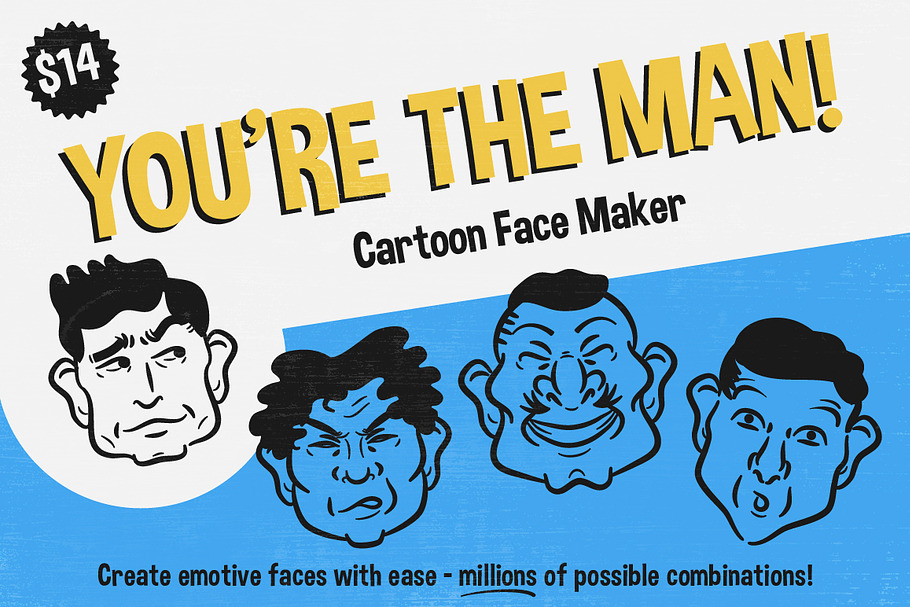 Cartoon Face Maker in Illustrations - product preview 8