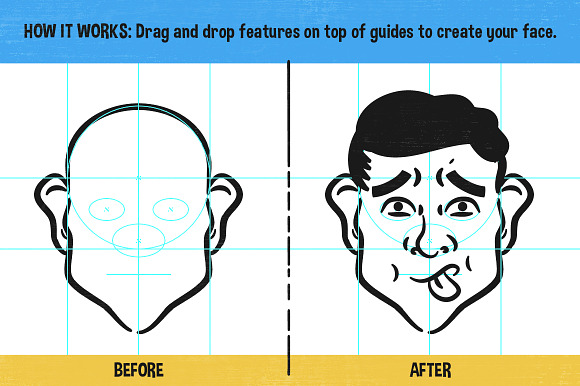 Cartoon Face Maker in Illustrations - product preview 1