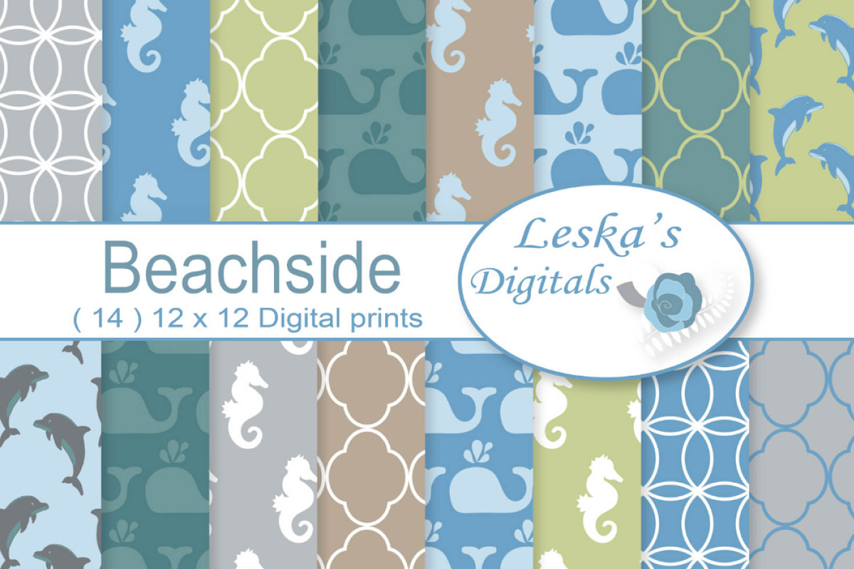 Beach Days - Digital Paper Patterns in Patterns - product preview 8